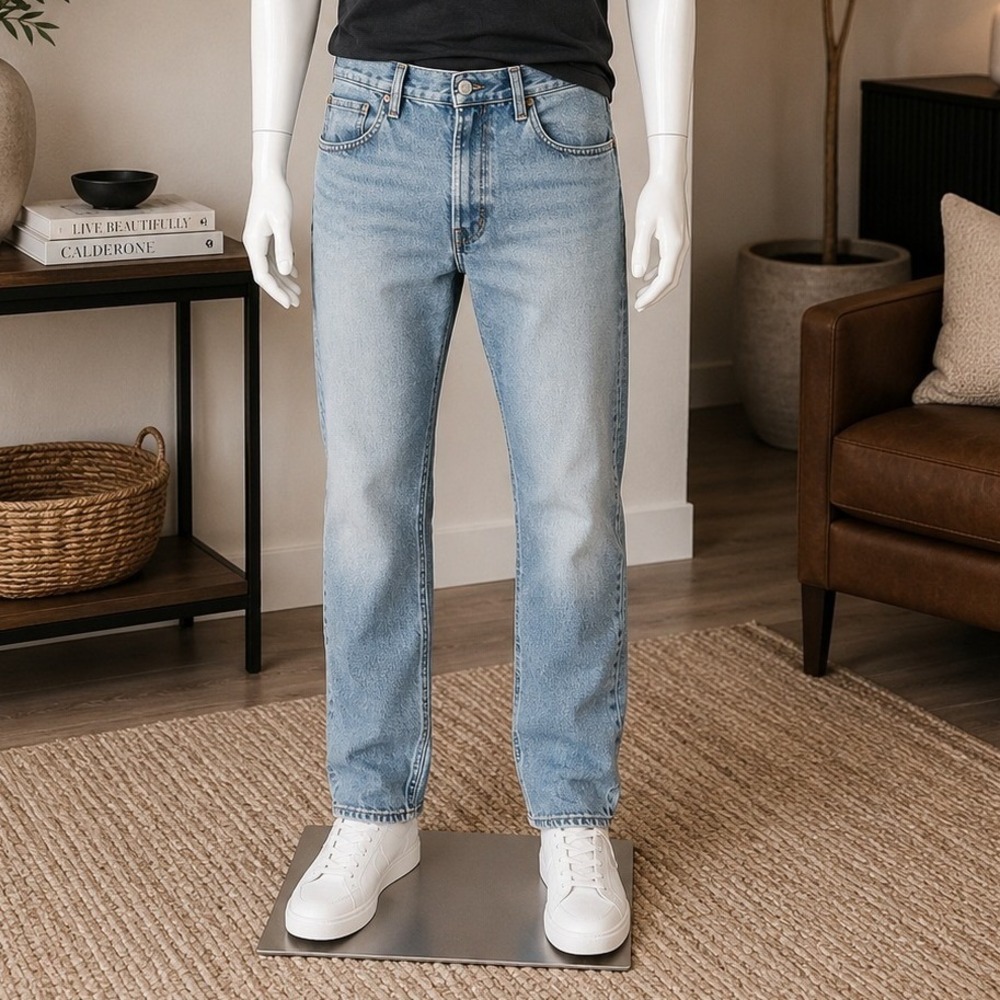 Levi's Mens Jeans 501 Original Straight Leg Light Wash Denim 33x30